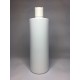500ml White Cylinder Bottle with White Disc Top