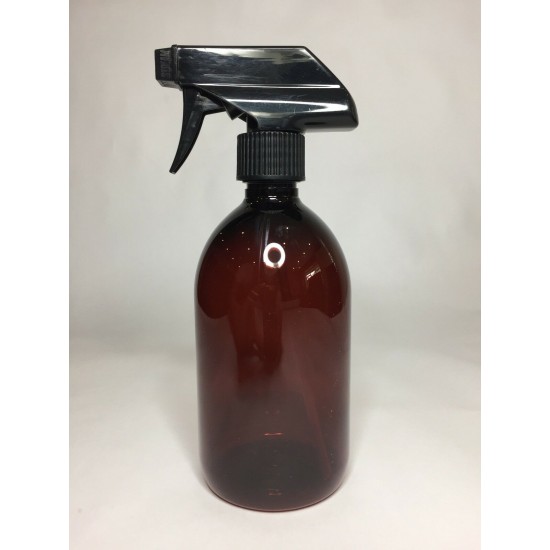 1000ml (1L) Amber PET Sirop bottle with Black Trigger Spray