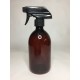 500ml Amber PET Sirop Bottle With Black Trigger Pump 500ml Amber PET Sirop Bottle With Black Trigger Pump