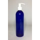 500ml Blue PET Boston Bottle with White Lotion Pump 500ml Blue PET Boston Bottle with White Lotion Pump