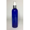 250ml Blue PET Boston Bottle with Chrome Atomiser 