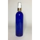 500ml Blue PET Boston Bottle with Gold Serum Pump