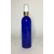 500ml Blue PET Boston Bottle with Gold Serum Pump