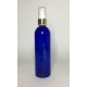 500ml Blue PET Boston Bottle with Gold Serum Pump