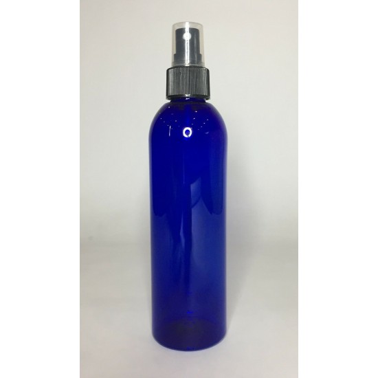 500ml Blue PET Boston Bottle with Black Atomiser 500ml Blue PET Boston Bottle with Black Atomiser