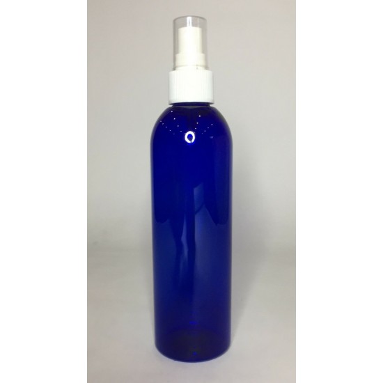 500ml Blue PET Boston Bottle with White Atomiser Spray