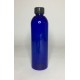 500ml Blue PET Boston Bottle with Ribbed Black Cap