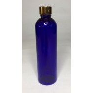 500ml Blue PET Boston Bottle with Shiny Gold Cap