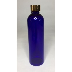500ml Blue PET Boston Bottle with Shiny Gold Cap