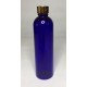 500ml Blue PET Boston Bottle with Shiny Gold Cap