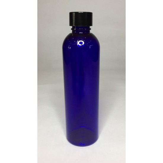 500ml Blue PET Boston Bottle with Black Cap 500ml Blue PET Boston Bottle with Black Cap