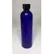 500ml Blue PET Boston Bottle with Black Cap