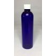 500ml Blue PET Boston Bottle with White Cap