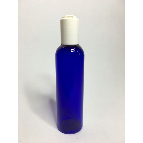500ml Blue PET Boston Bottle with White Disc Top 500ml Blue PET Boston Bottle with White Disc Top