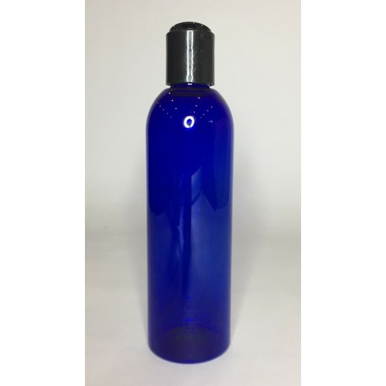 500ml Blue PET Boston Bottle with Black Disc Top 500ml Blue PET Boston Bottle with Black Disc Top
