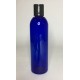 500ml Blue PET Boston Bottle with Black Disc Top