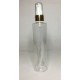 250ml Clear PET Cylindrical Bottles With Matt Gold Serum Pump