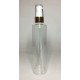 250ml Clear PET Cylindrical Bottles With Shiny Gold Serum Pump 250ml Clear PET Cylindrical Bottles With Shiny Gold Serum Pump