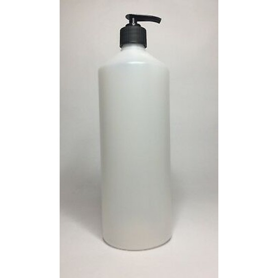 1000ml (1L) Natural HDPE Swipe Bottle with Black Lotion Pump 1000ml (1L) Natural HDPE Swipe Bottle with Black Lotion Pump