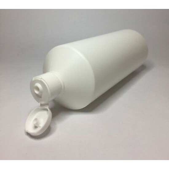 500ml White HDPE Swipe Bottle With White Flip Top Cap