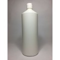 1000ml (1L) White HDPE Swipe Bottle With White Flip Top Cap
