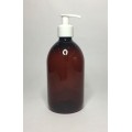 250ml Amber PET Sirop Bottle with White Lotion Pump