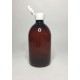 250ml Amber PET Sirop Bottle with White Flip Top Cap