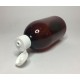 250ml Amber PET Sirop Bottle with White Flip Top Cap