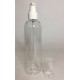 250ml Clear PET Tall Boston Bottles With White Serum Pump