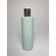 250ml Sage Green Cylindrical PET Plastic Bottles With Shiny Silver Disc Top