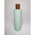 250ml Sage Cylindrical PET Plastic Bottles With Shiny Gold Disc Top