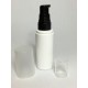 50ml White Cylinder Overcap Bottle With Black Cream Pump 50ml White Cylinder Overcap Bottle With Black Cream Pump