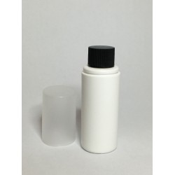 50ml White HDPE Cylinder Overcap With Black Cap