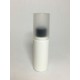 50ml White HDPE Cylinder Overcap With Black Cap