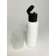 100ml White HDPE Cylinder Overcap With Black Flip Top