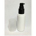 100ml White HDPE Cylinder Overcap With Black Serum Pump