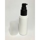 100ml White HDPE Cylinder Overcap With Black Serum Pump