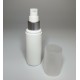 100ml White HDPE Cylinder Overcap With Chrome & White Pump