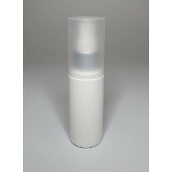 50ml White HDPE Cylinder Overcap With Chrome & White Pump 50ml White HDPE Cylinder Overcap With Chrome & White Pump