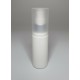 50ml White HDPE Cylinder Overcap With Chrome & White Pump