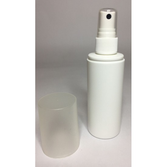 100ml White HDPE Cylinder Overcap With White Atomiser
