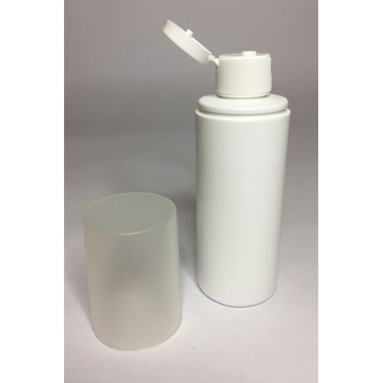 50ml White HDPE Cylinder Overcap With White Flip Top