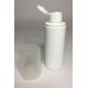 100ml White Cylinder Overcap Bottle With White Flip Top