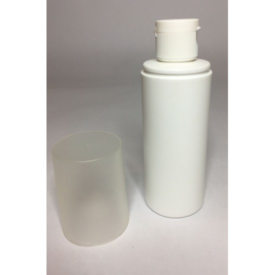 100ml White Cylinder Overcap Bottle With White Flip Top 100ml White Cylinder Overcap Bottle With White Flip Top