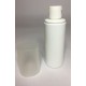 100ml White Cylinder Overcap Bottle With White Flip Top