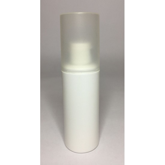 100ml White Cylinder Overcap Bottle With White Flip Top